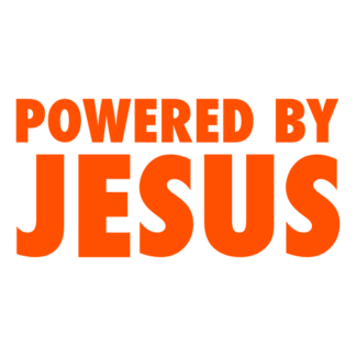 Powered By Jesus Decal (Orange)